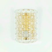 Mid-Century Scandinavian Glass & Brass Wall Lamp - C. Fagerlund, Orrefors