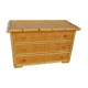 Commode 3 tiroirs bambou et cannage, 1970