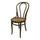 1920s curved wooden cane bistro chair