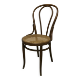 Chaise bistrot bois courbé cannage 1920