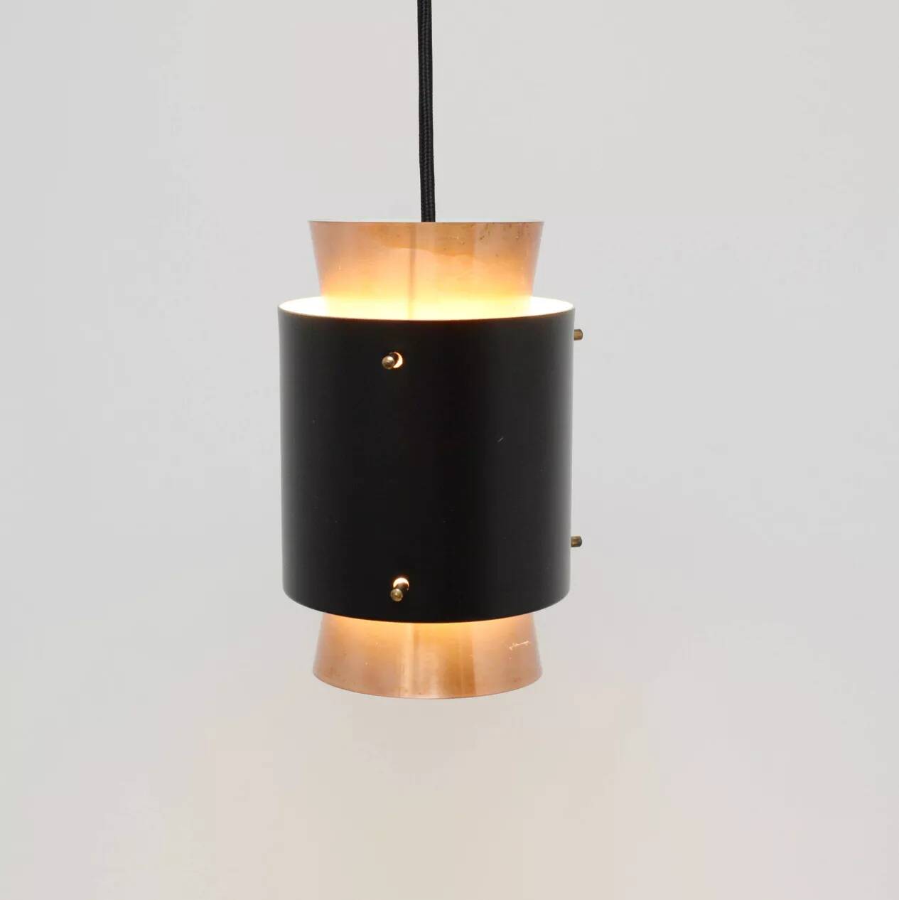 Copper lamp in the Trava style, design by Carl Thore, 1960s