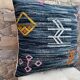 Moroccan Kilim cushion cover: Handmade wool cushion.