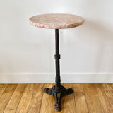 Cast iron and marble pedestal table