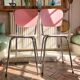 Set of 4 chairs in pink formica