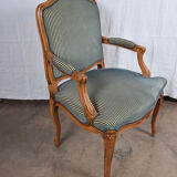 Louis XV style armchair striped velvet