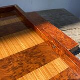 Rectangular art deco tray in lacquered wood