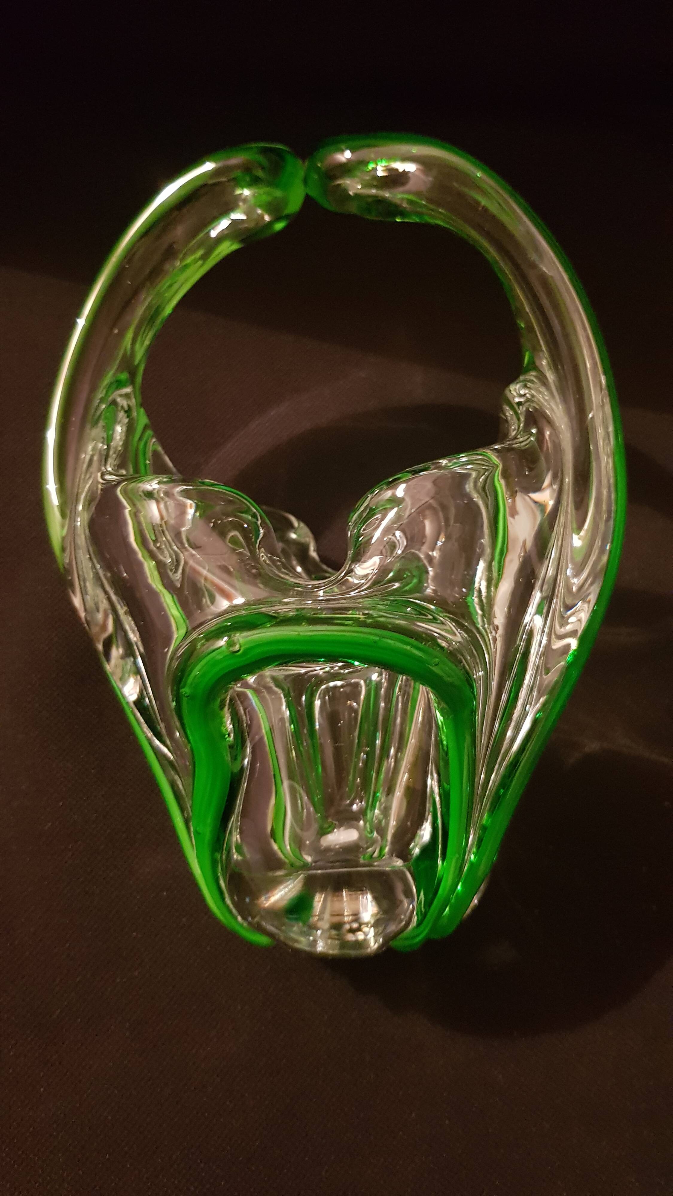 Crystal ashtray bowl in Murano style