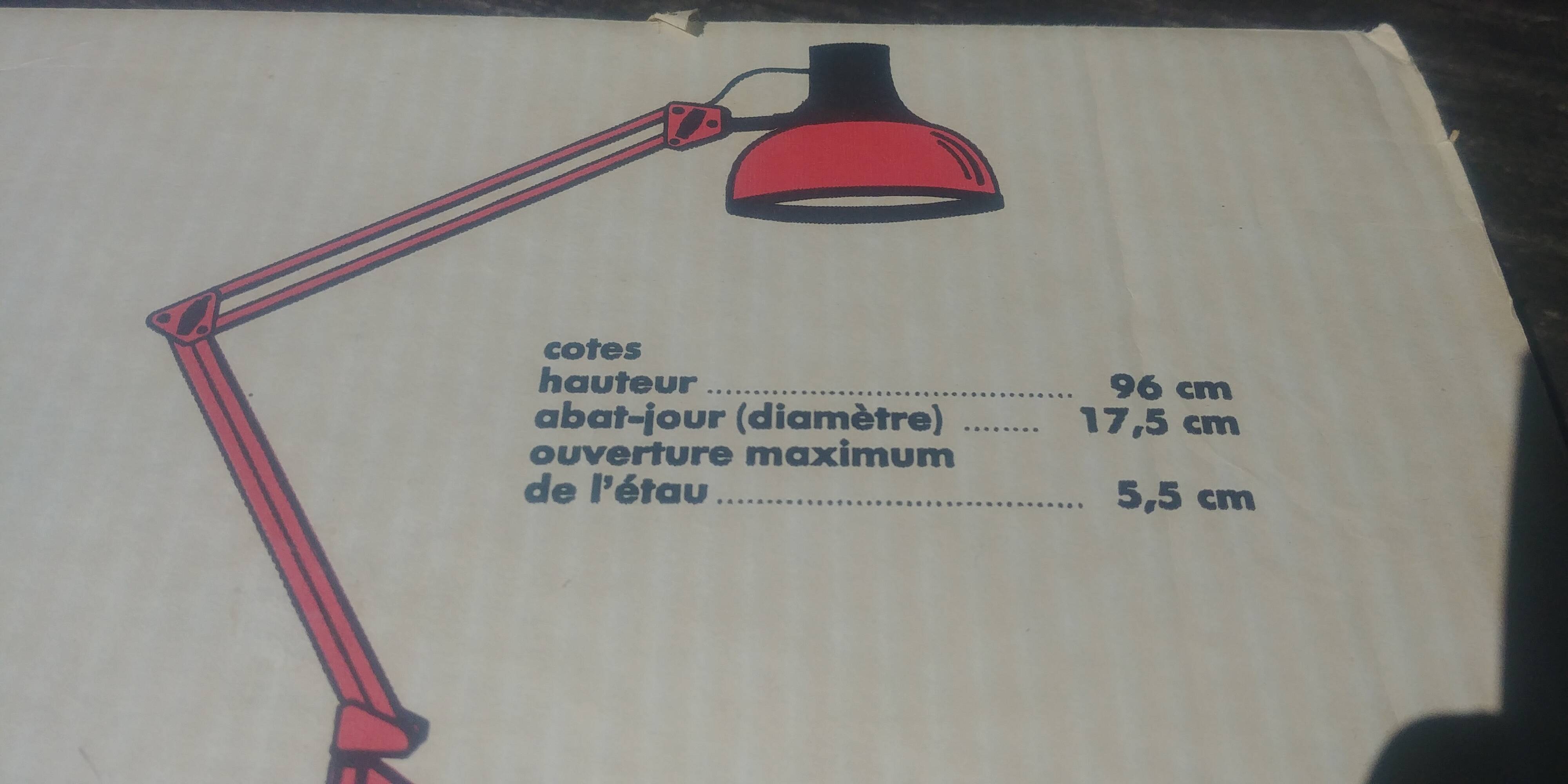Old architect's lamp, new in original box, Relux brand, black