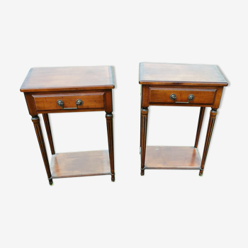 Pair of nightstands or pieces of sofa in Cherry