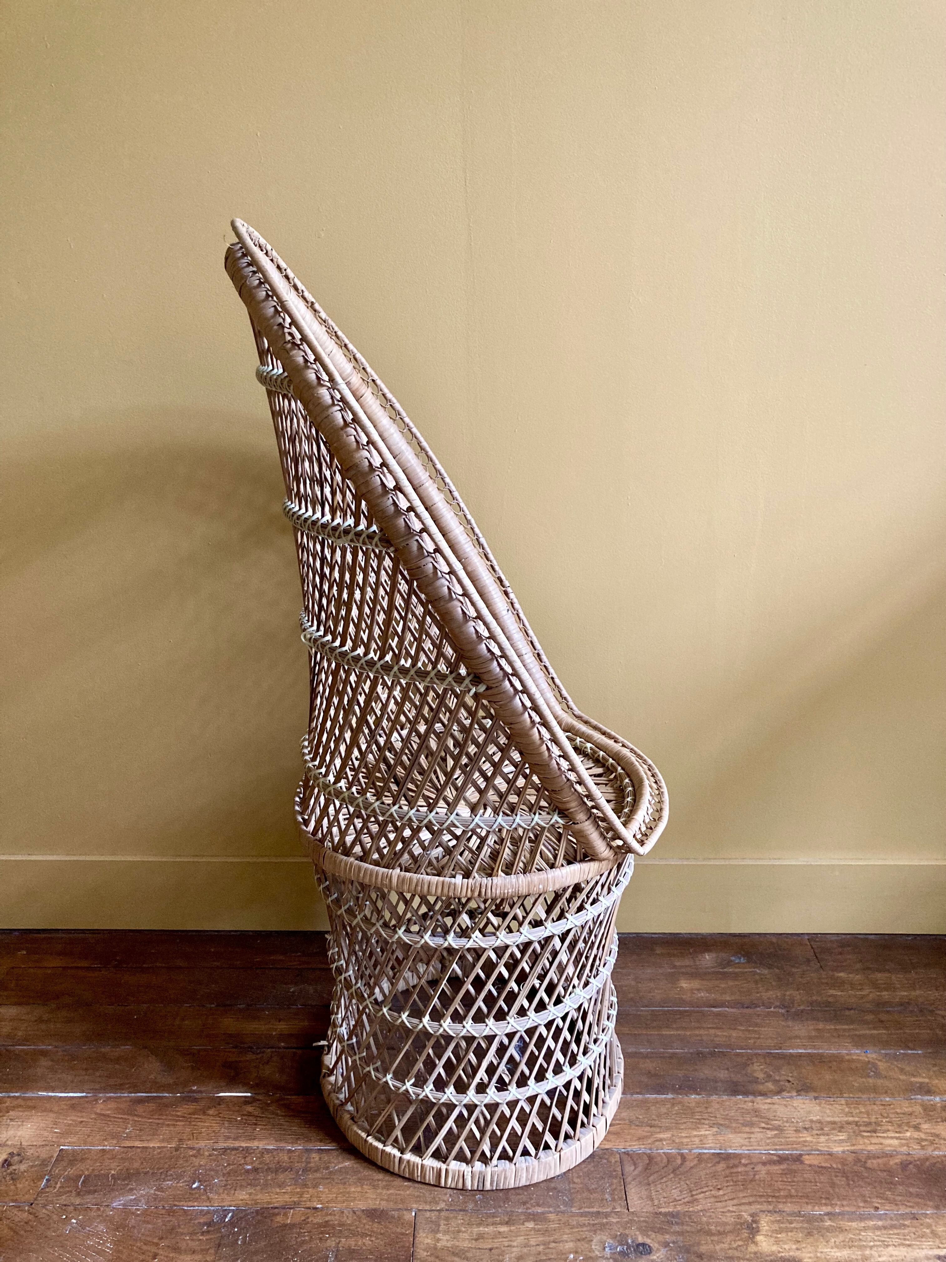 Fauteuil  pour enfant en rotin