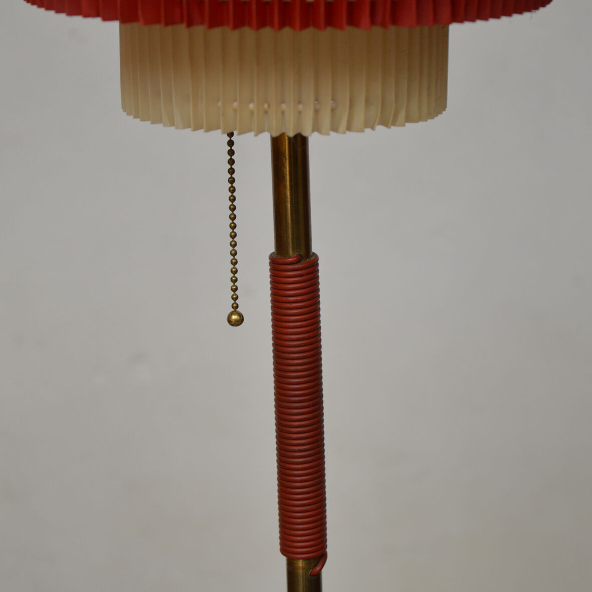 Brass and plastic floor lamp, 1960