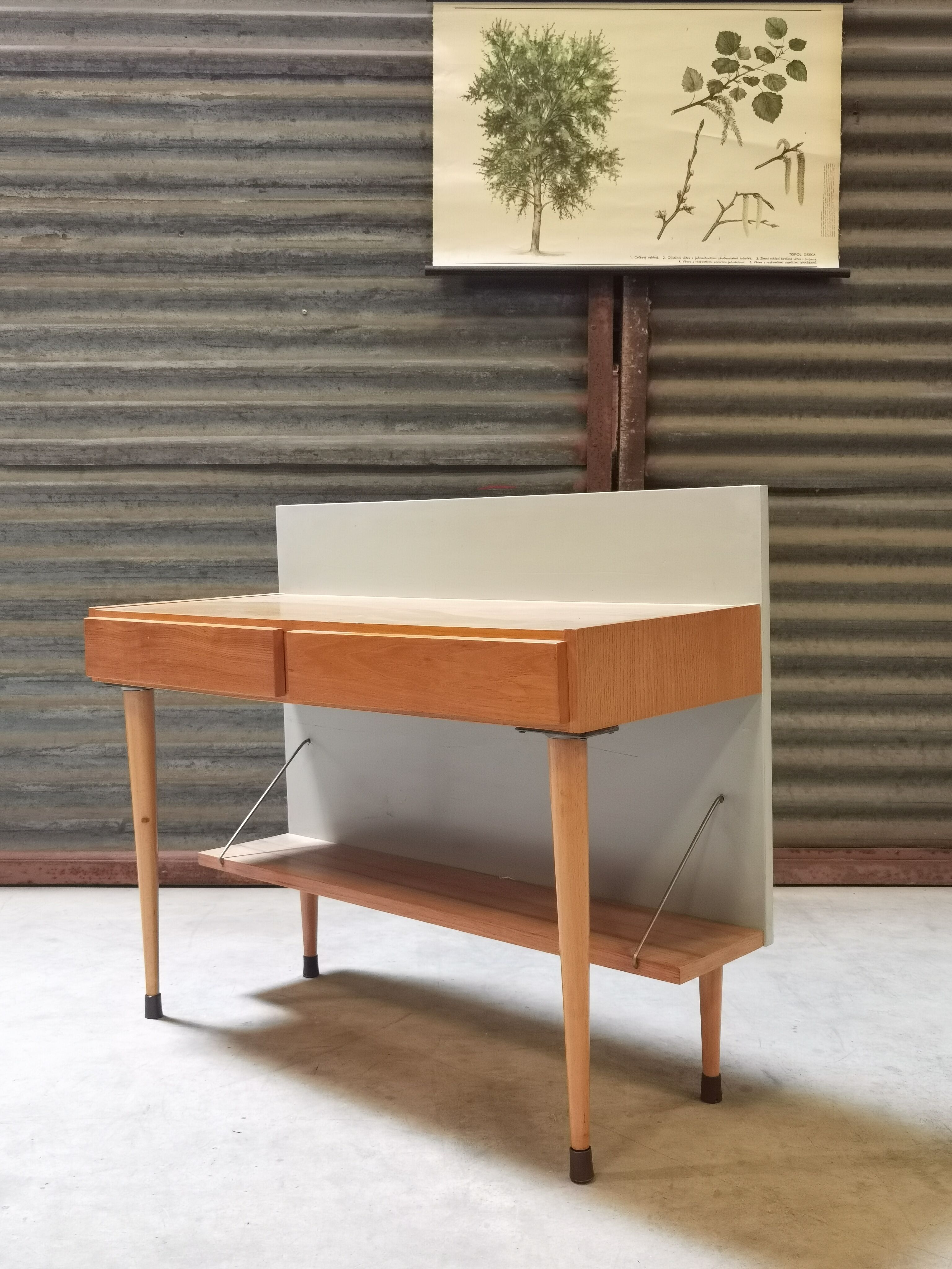 Entrance wall console or small Czech accent furniture year 70