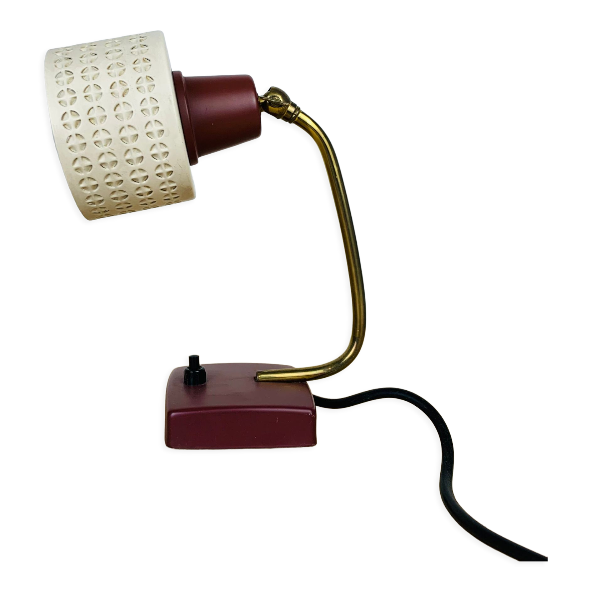 Lamp cocotte years 50red perforated metal