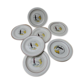 Set of 7 plates