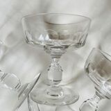 5 coupes à champagne en cristal