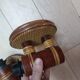 Pair of wall lights in rattan and caning