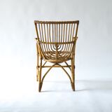 Fauteuil de bureau en rotin