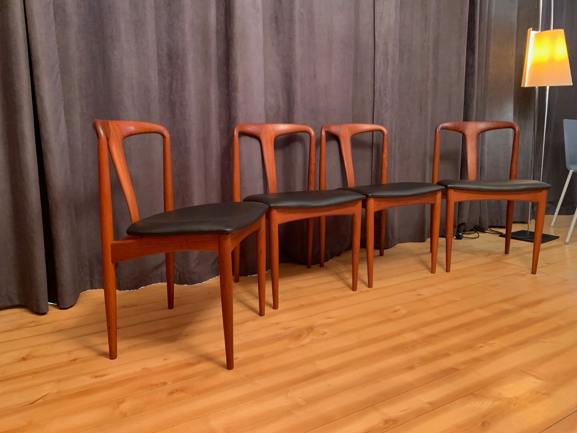A set of four Juliane chairs by Johannes Andersen, Uldum Møbelfabrik, Denmark, 1960s.