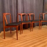 A set of four Juliane chairs by Johannes Andersen, Uldum Møbelfabrik, Denmark, 1960s.