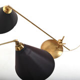Paire de lampes de table en laiton « Valentiner » par Th. Valentiner, années 1950