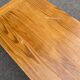 Solid wood coffee table with sliding door, stained pine, 120x60cm.