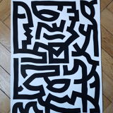 Painting on paper - "Checked"