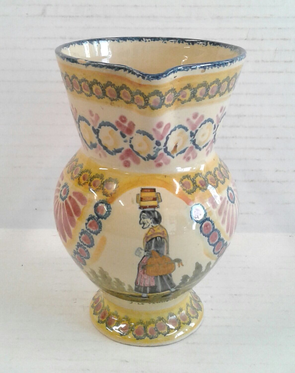 Vintage Arcachon earthenware pitcher