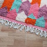 Handmade red wool Berber rug 150 X 100 CM
