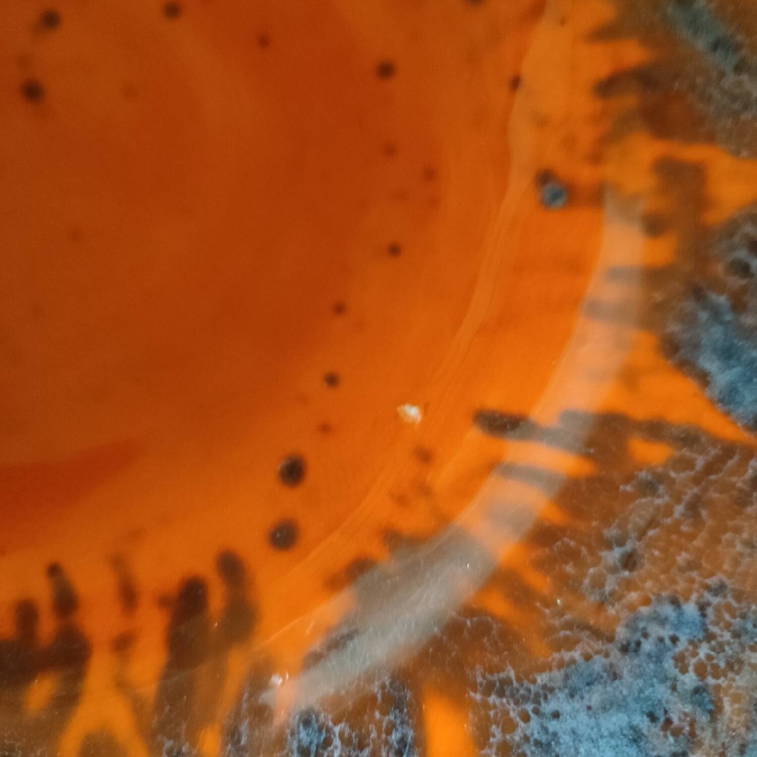 Fat Lava Orange Black Ceramic Cup