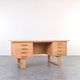 Oak Freestanding Desk by Torben Valeur & Henning Jensen for Dyrlund, 1960s.