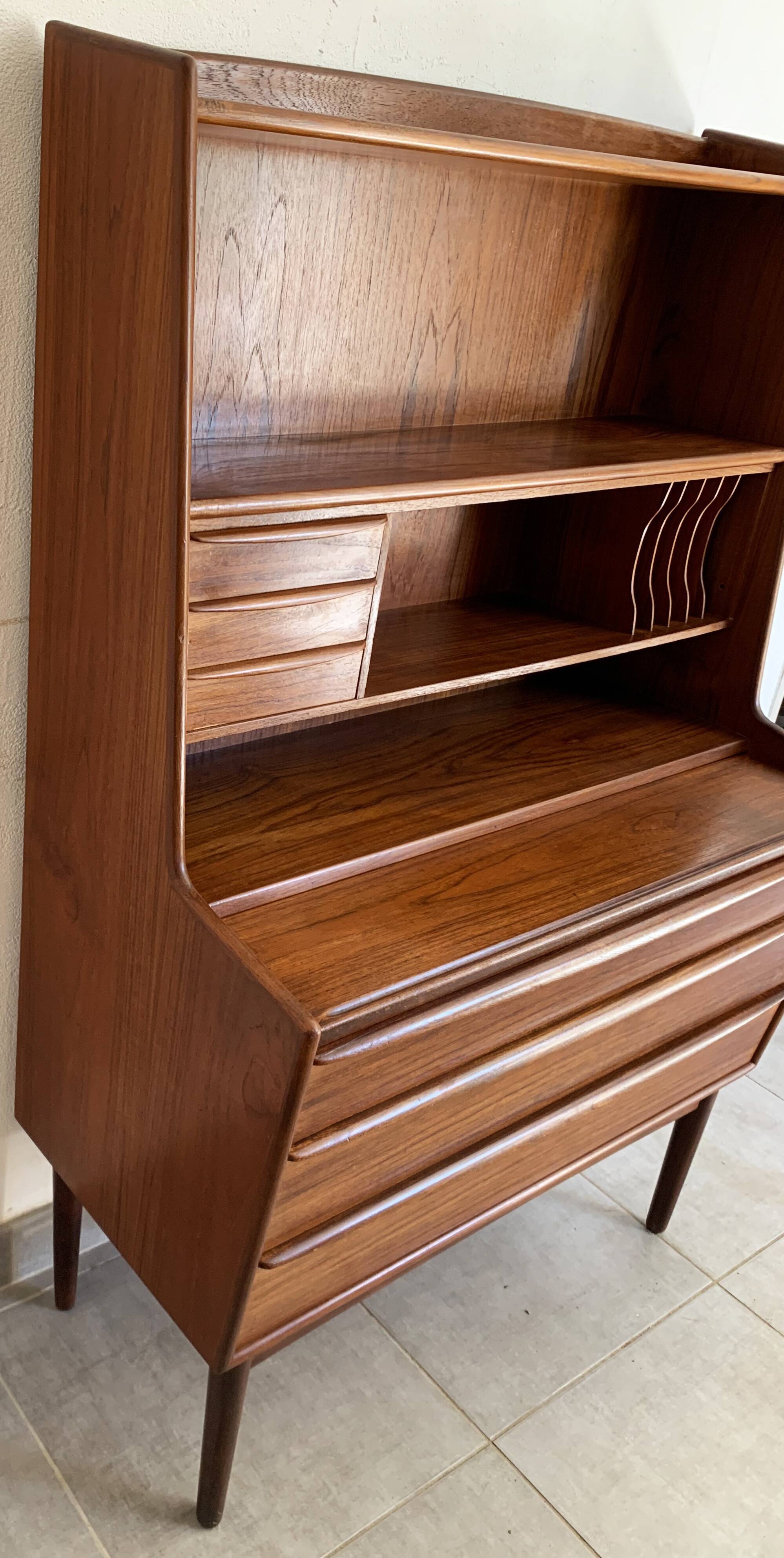 Secretaire vintage danois en teck par svend a.madsen