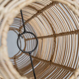 Large lantern-shaped rattan pendant lamp H50 D24