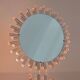 Mid-Century Modern Sunburst Mirror Wall Lamp in Lucite with Pink Glow, 1970