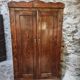 Antique French pine bonnetière – rustic country wardrobe – circa 1900–1920