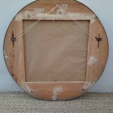 Barber round XXL mirror years 70 - 81x81cm