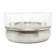 Mid-century modern sugar bowl, glass, silver-plated brass, Poland, 1960s