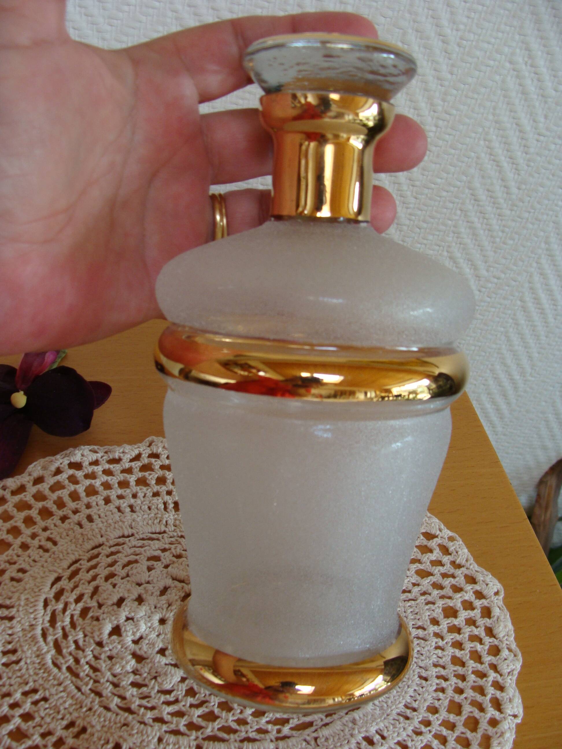 Art Deco Frosted Glass Liqueur Decanter