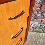 Vintage Chest of Drawers with Compass Feet, Old Furniture