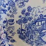 6 flat blue plates in iron earth CP