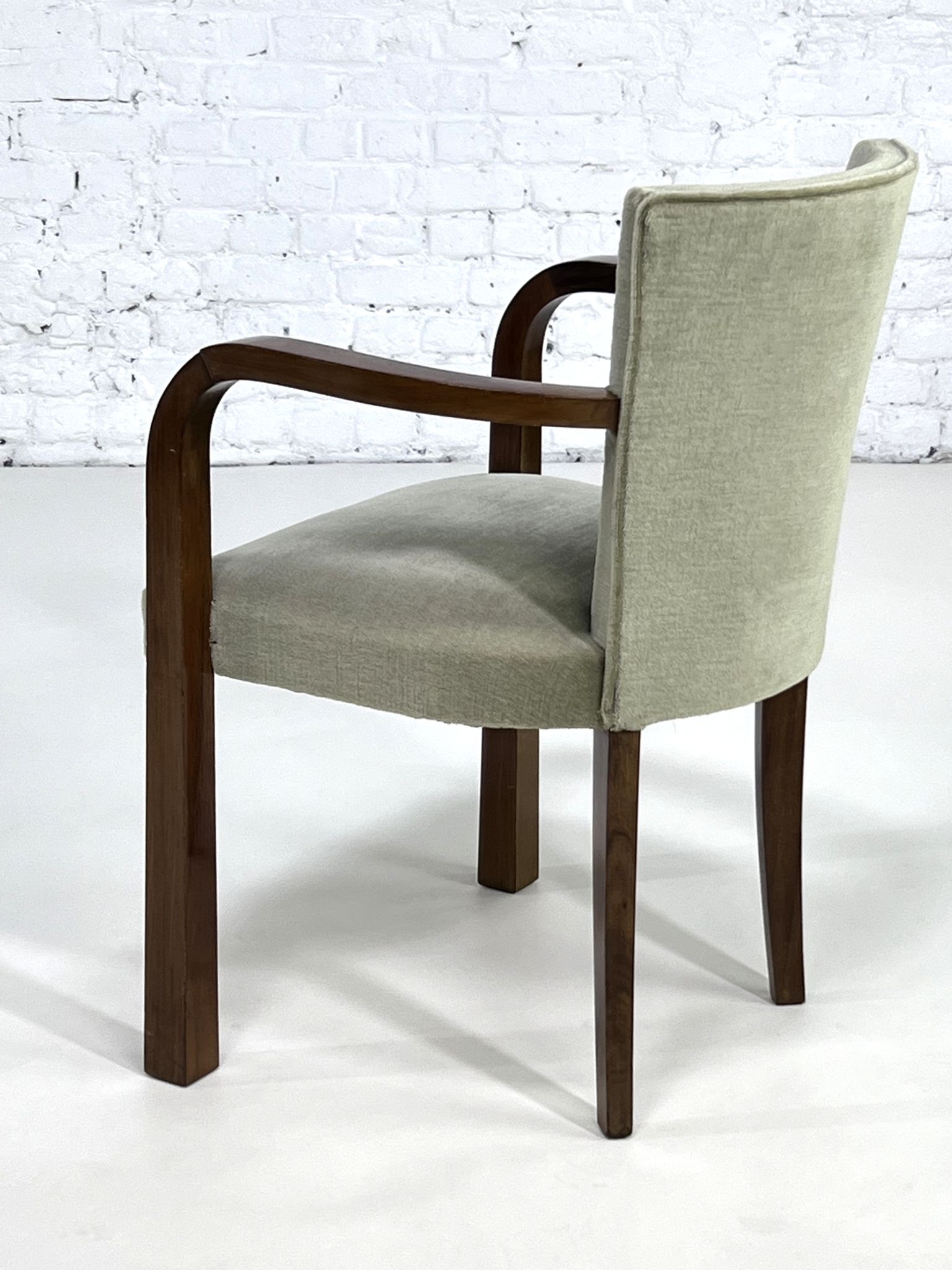 Pair of armchairs art deco 30/40 in wood and velvet