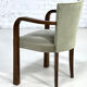 Pair of armchairs art deco 30/40 in wood and velvet