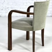 Pair of armchairs art deco 30/40 in wood and velvet