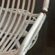 Vintage armchair in white lacquered rattan