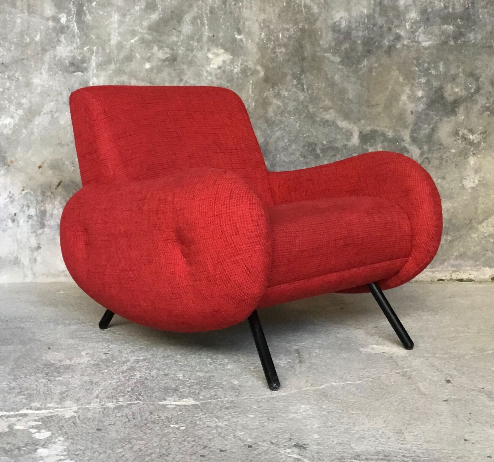 Vintage armchair red fabric - the Redoubt XXI century