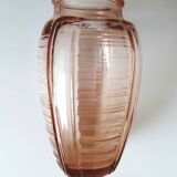 Pink Art Deco glass vase