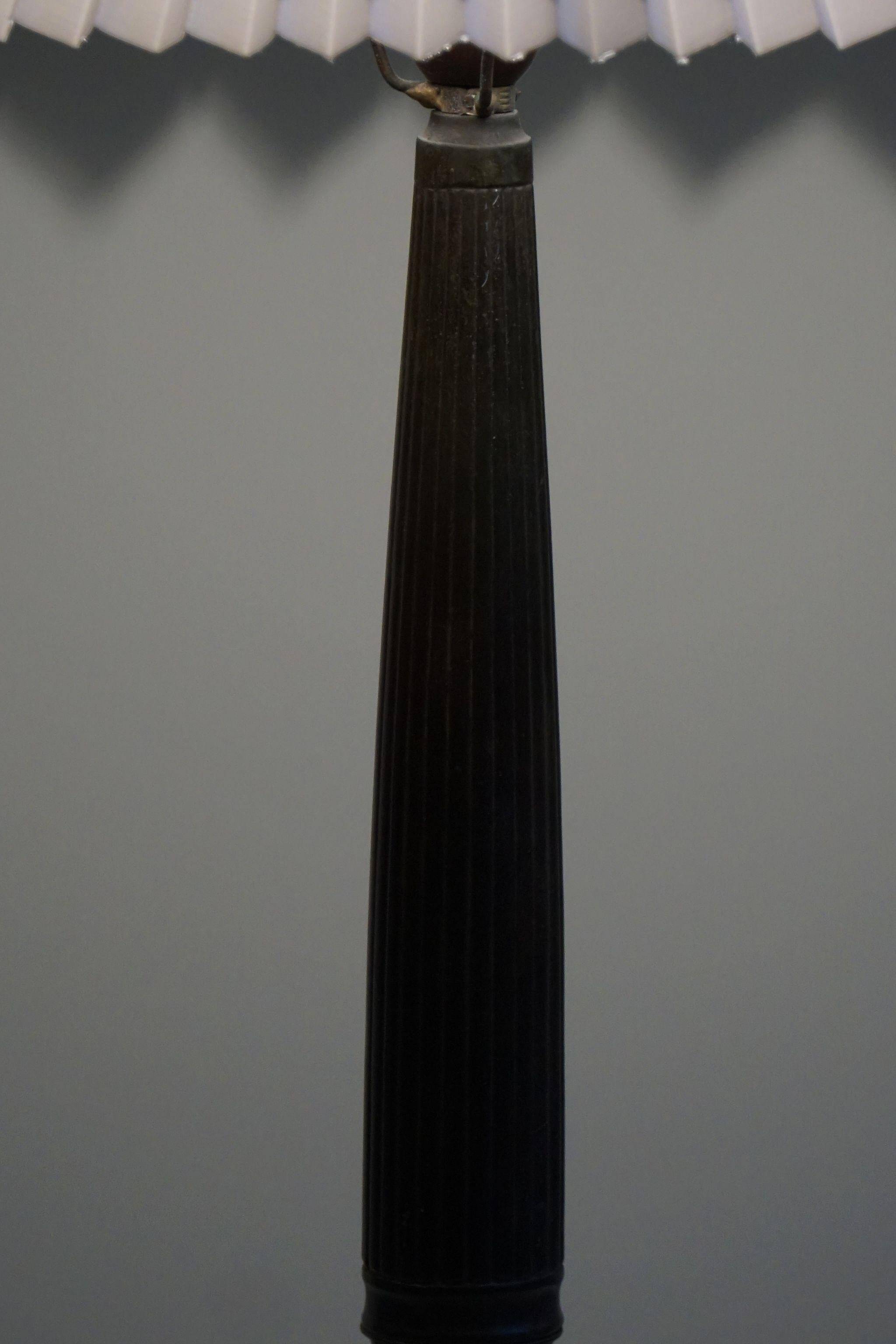 Rare Danish Art Nouveau table lamp by Just Andersen in Diskometal, Model 2288, 1920 (Set of 2)