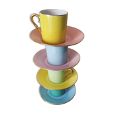 Set de 4 tasses à expresso multicolores