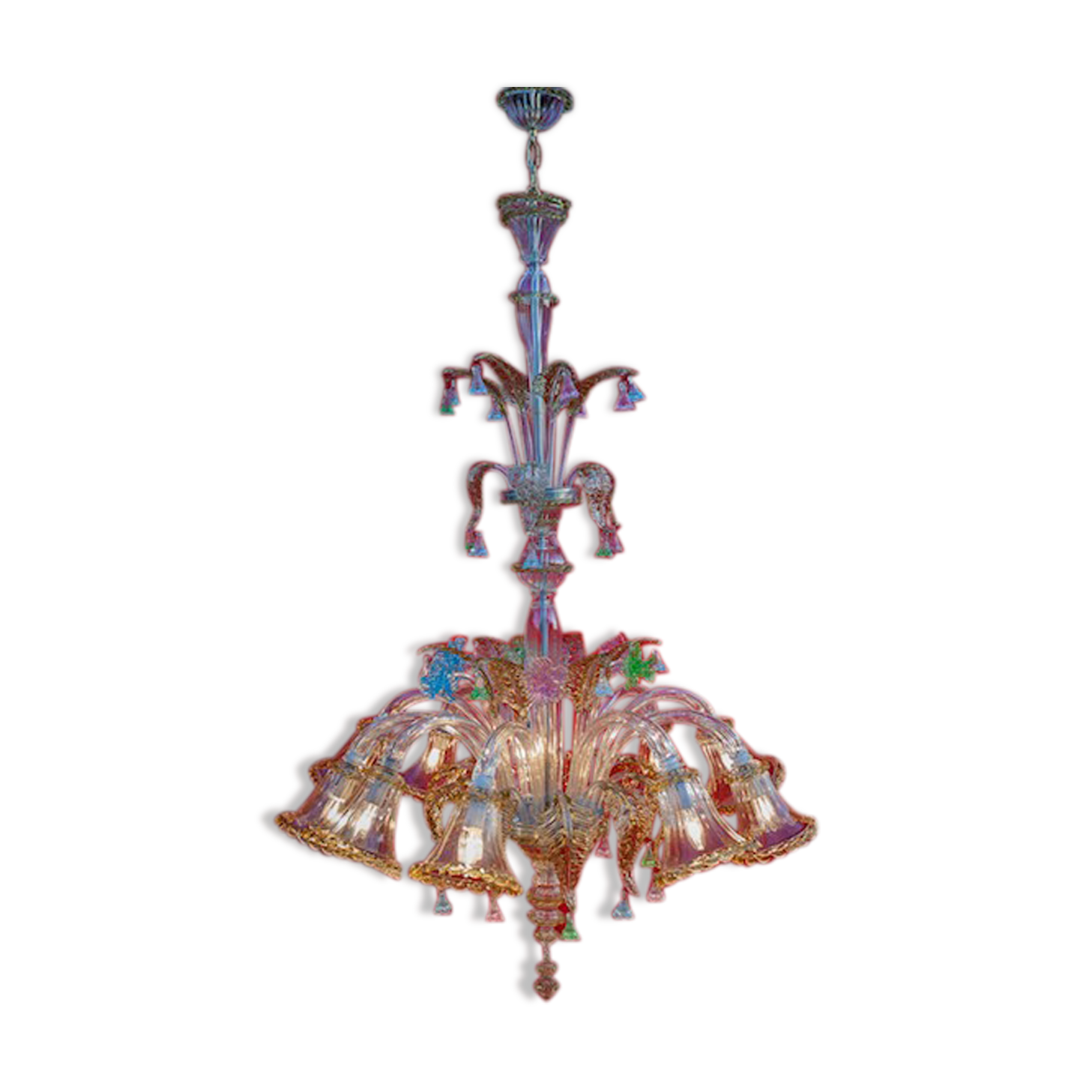 Murano glass chandelier circa 1980