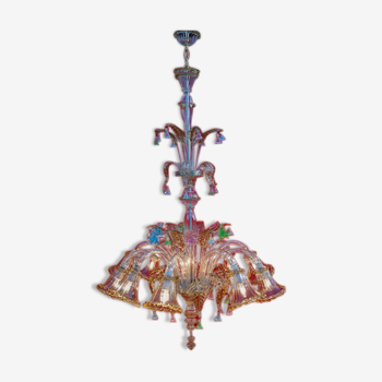 Lustre en verre de Murano circa 1980