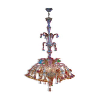 Lustre en verre de Murano circa 1980